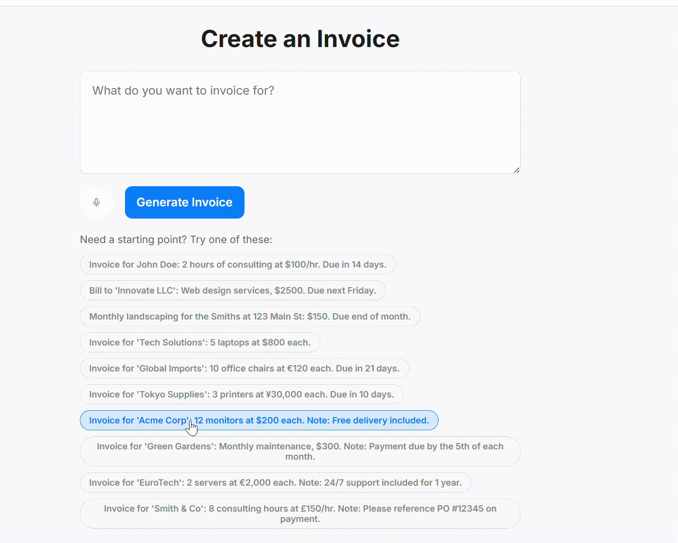 ZentraBill invoice dashboard preview